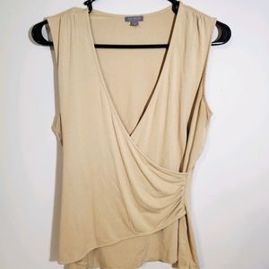 Ann Taylor Cream Sleeveless Top